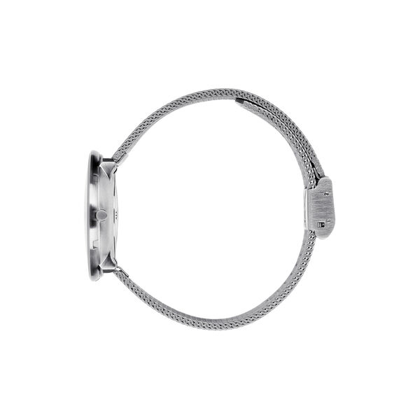 Bankers Wrist Watch, white/steel/matt steel, Arne Jacobsen Watches