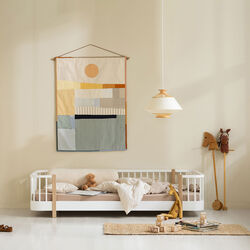 Wood Original Floor Bed, white/oak, Oliver Furniture