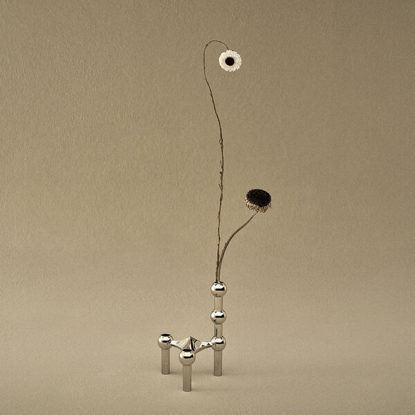 STOFF Nagel Vase, chromium, STOFF Nagel