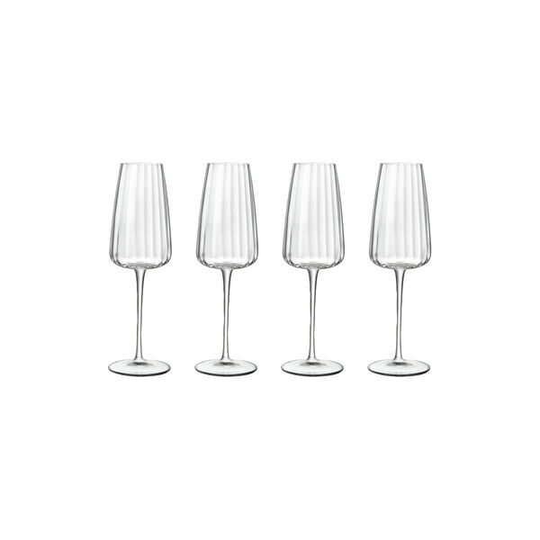 Optica Champagne Glasses 4 pcs, Luigi Bormioli