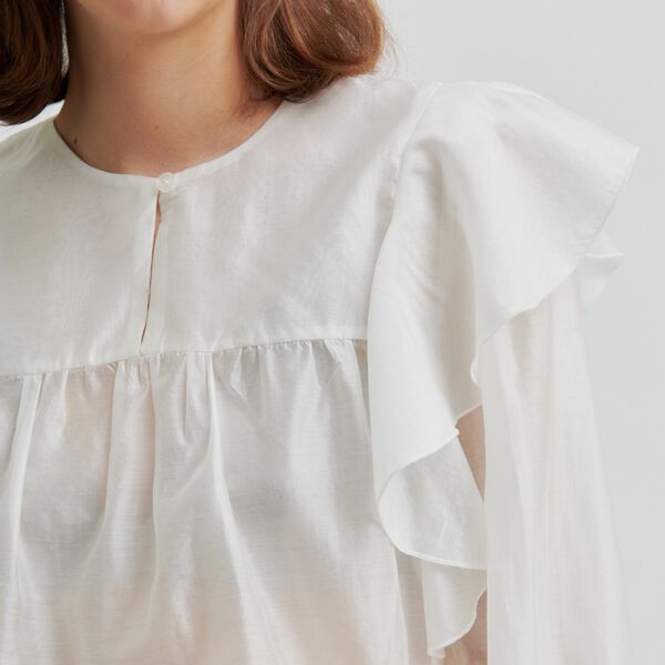 Dream Ruffle Blouse, jet stream, Second Female