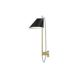 Yuh Wall Lamp, black/brass, Louis Poulsen