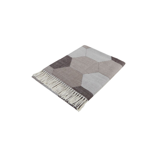 Hexagon Throw, beige, Geismars Væverier