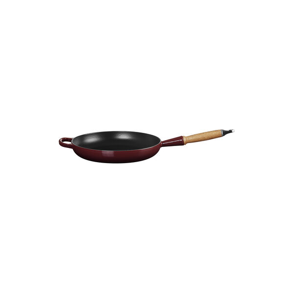Signature Frying Pan with Wooden Handle &Oslash; 28 cm, garnet, Le Creuset
