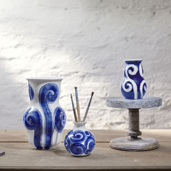 Tulle Vase, blue, Kähler