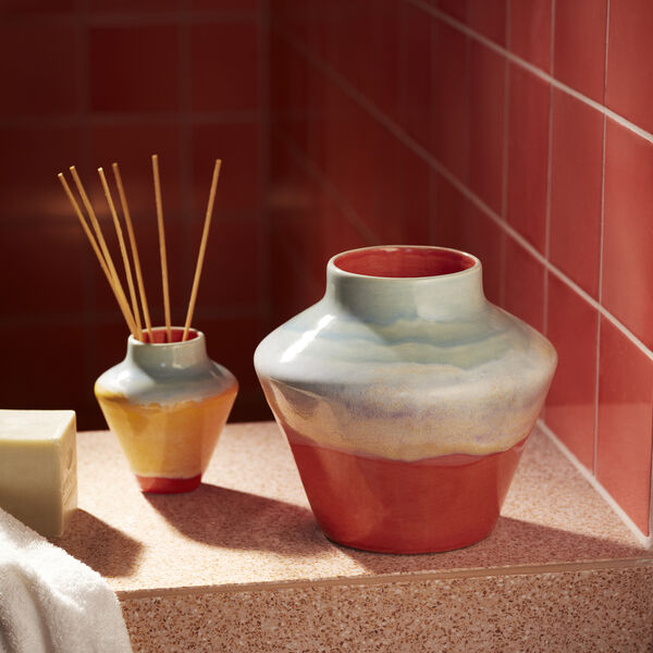 Poppery Vase, mint/pink, K&auml;hler