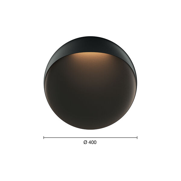 Flindt Wall Lamp Ø 40, black texture Flindt Wall Lamp Ø 40, black texture, Louis Poulsen