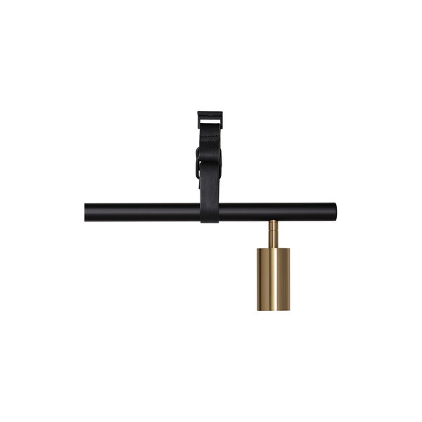 Long John 5 Spot Pendant Black Leather, black/brass, Rubn