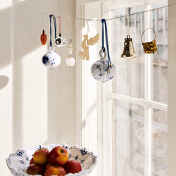 Blue Fluted Plain & Blue Fluted Mega Christmas Bauble Set 2 pcs, Royal Copenhagen