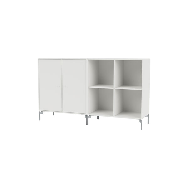 PAIR Classic Sideboard with Chrome Legs, 01 white PAIR Classic Sideboard with Chrome Legs, 01 white, Montana Furniture