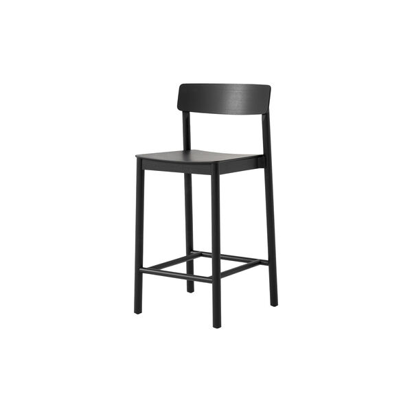 Betty TK13 Counter Chair, black lacquered ash/natural, &Tradition