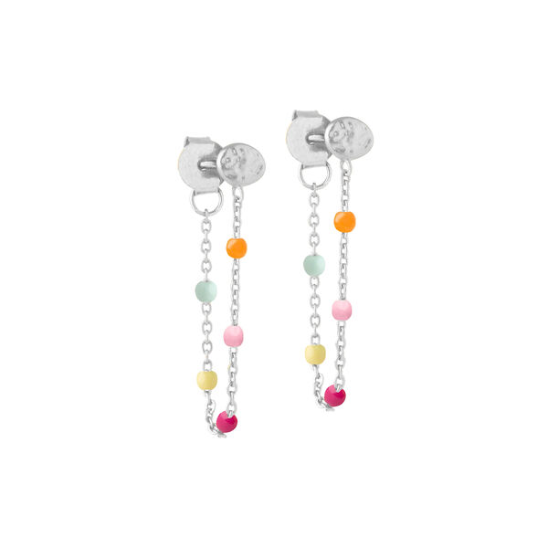 Lola Earring, silver/rainbow, ENAMEL Copenhagen