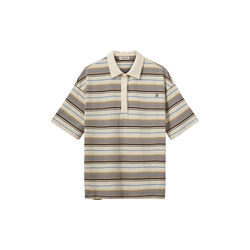 PilSW Oversize Striped Polo Shirt, off white striped, Sofie Schnoor