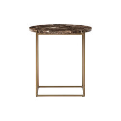Circle Side Table, brown/brass, Wendelbo