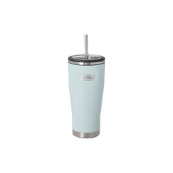 Thermo mug with straw, light blue, Thermos
