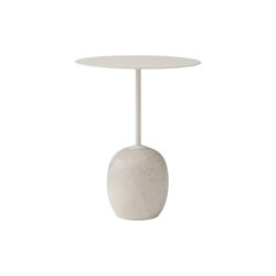 Lato Table LN8 Lounge Table, Crema Diva marble/ivory white, &Tradition