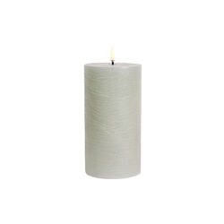 LED Pillar Candle 15 cm, dusty green, Uyuni Lighting