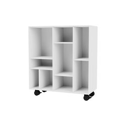 Montana 1613 Shelf with Wheels, 101 new white/black, Montana Furniture