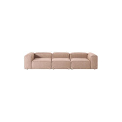 Lennon Modular 4-Seater Sofa, linen blend rust coloured, Westwing Collection