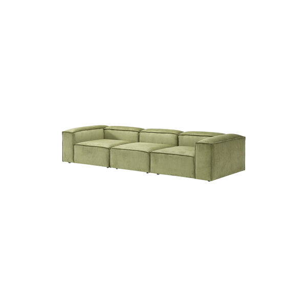Lennon Modular 4-Seater Sofa, corduroy olive green, Westwing Collection