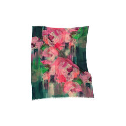PINK ROSES Scarf, green/pink, Bella Ballou