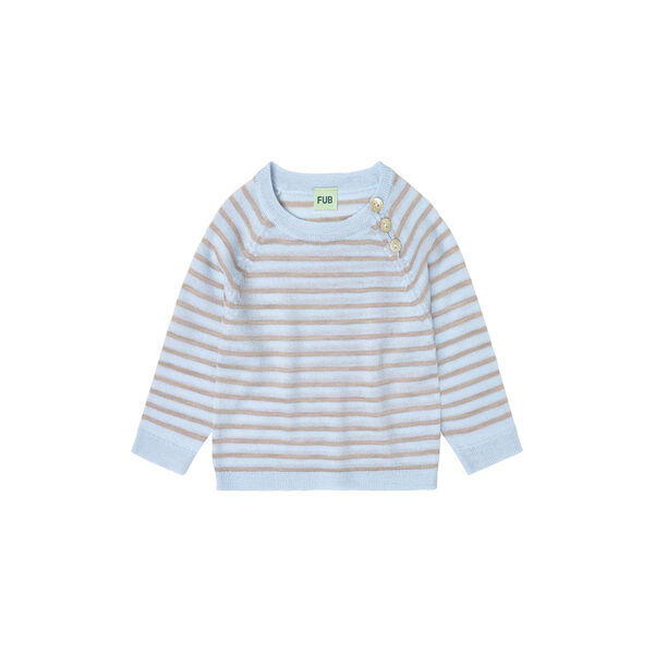 Baby Blouse, baby blue/oat melange, FUB