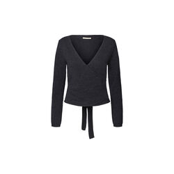 Wool Wrap Cardigan Keep Me, dark navy melange, Rethinkit