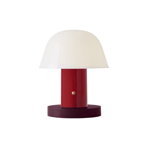 Setago JH27 Portable Table Lamp, maroon/grape, &Tradition
