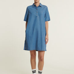 Bine Polo Dress, light blue, Basic Apparel