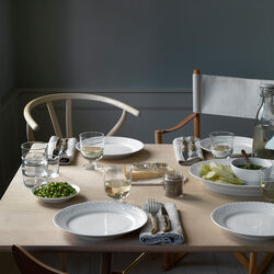 White Fluted Half Lace Dish 36.5 cm, Royal Copenhagen