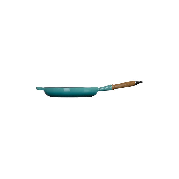 Signature cast iron frying pan with wooden handle &Oslash; 28 cm, bleu riviera, Le Creuset