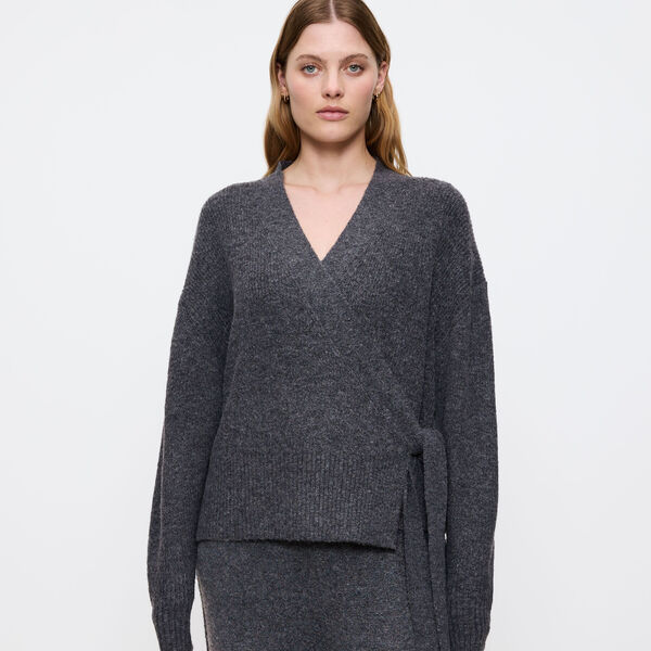 Amourette Cozy Cardigan, dark grey melange, Triumph