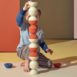 3 x Foam Balls, burnt orange/dusty green, MODU