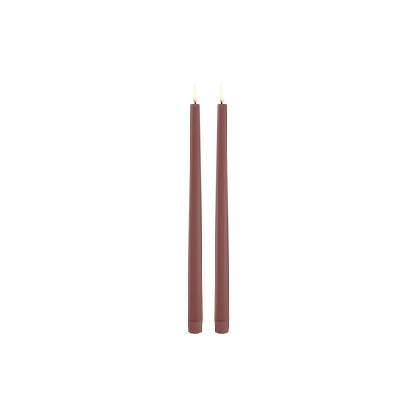 LED Slim Taper Candle 32 cm 2 pcs, terracotta LED Slim Taper Candle 32 cm 2 pcs, terracotta, Uyuni Lighting