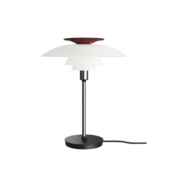 PH 80 Table Lamp, opal white/high lustre chrome plated, Louis Poulsen