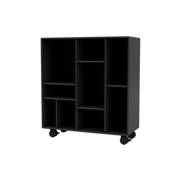 Montana 1613 Shelf with Wheels, 05 black, Montana Furniture