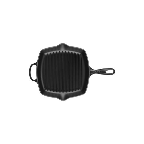 Signature cast iron square grillit 26 cm, matte black, Le Creuset