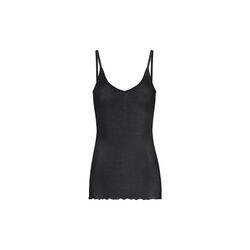 Cotton Spaghetti Top, black, Seamless Basic