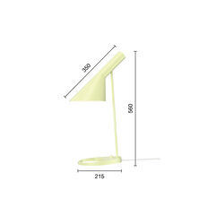 AJ Table Lamp, soft lemon, Louis Poulsen