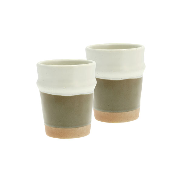 Evig Mug 2 pcs, brown/cream, Villa Collection