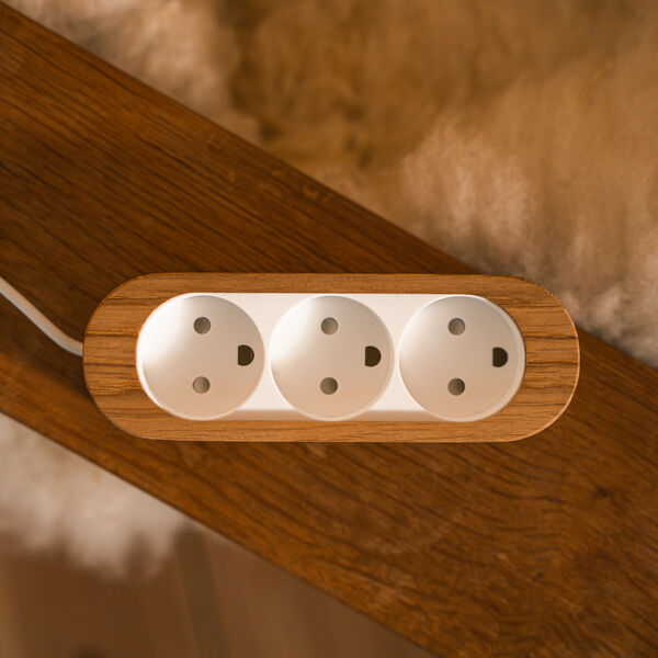Socket, oiled oak/ white, KRISTIAN JUUL