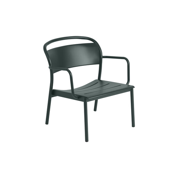 Linear Steel Lounge Armchair, dark green, Muuto