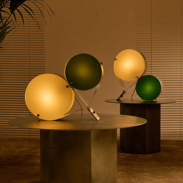 Coppia Table Lamp, ivory/clover, GUBI