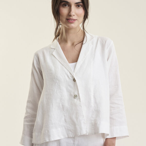 Airy linen a-shape jacket, white, BITTE KAI RAND