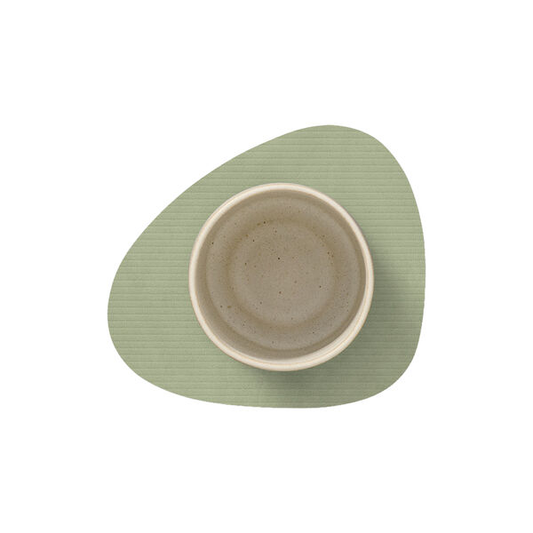 Corduroy glass mat Curve, olive green, LIND DNA