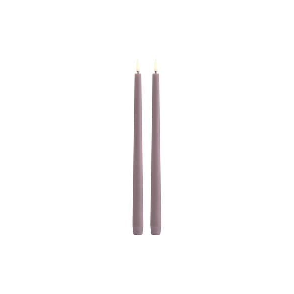 LED Slim Taper Candle 32 cm 2 pcs, light lavender LED Slim Taper Candle 32 cm 2 pcs, light lavender, Uyuni Lighting