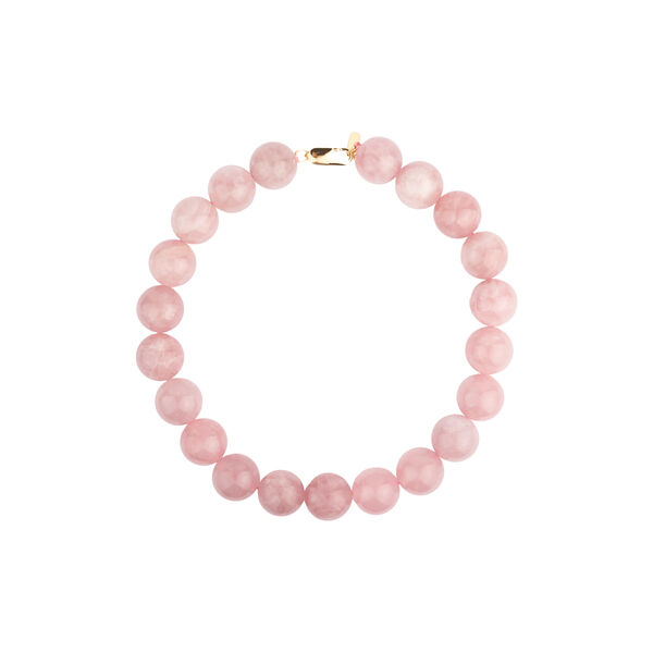 ARCADE FORTUNE CHOKER NECKLACE, gold plated/rose quartz, House of Vincent
