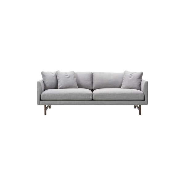 5552 Calmo 95 2-seater Sofa, grey/smoked oak, Fredericia Furniture