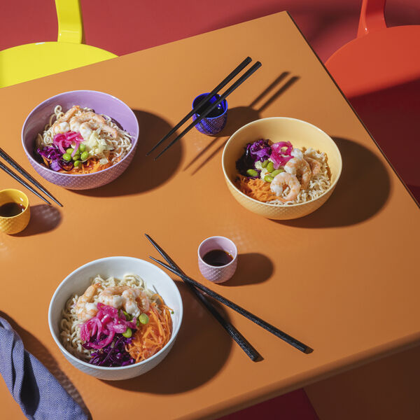 Rhombe Color Bowl, purple, Lyngby Porcel&aelig;n