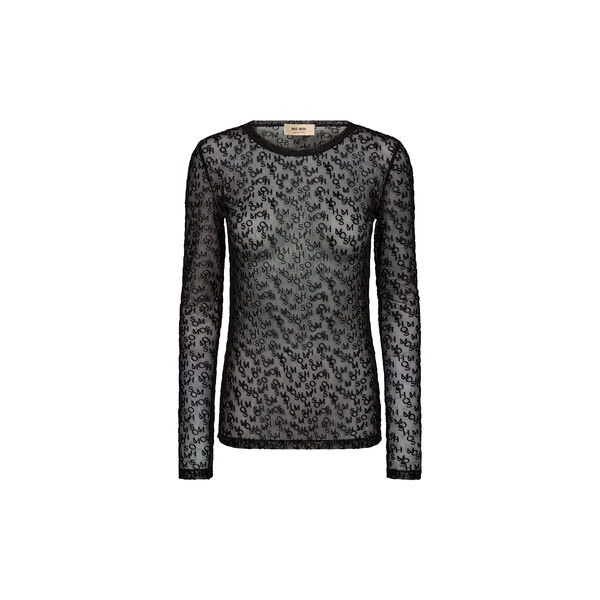 MMLoretta Mono Mesh Blouse, black, MOS MOSH